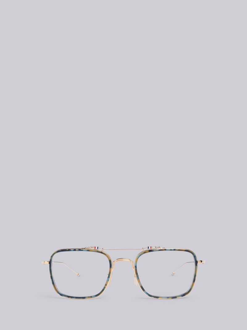 TB816 - Navy Tortoise Retangular Aviator Sunglasses 1