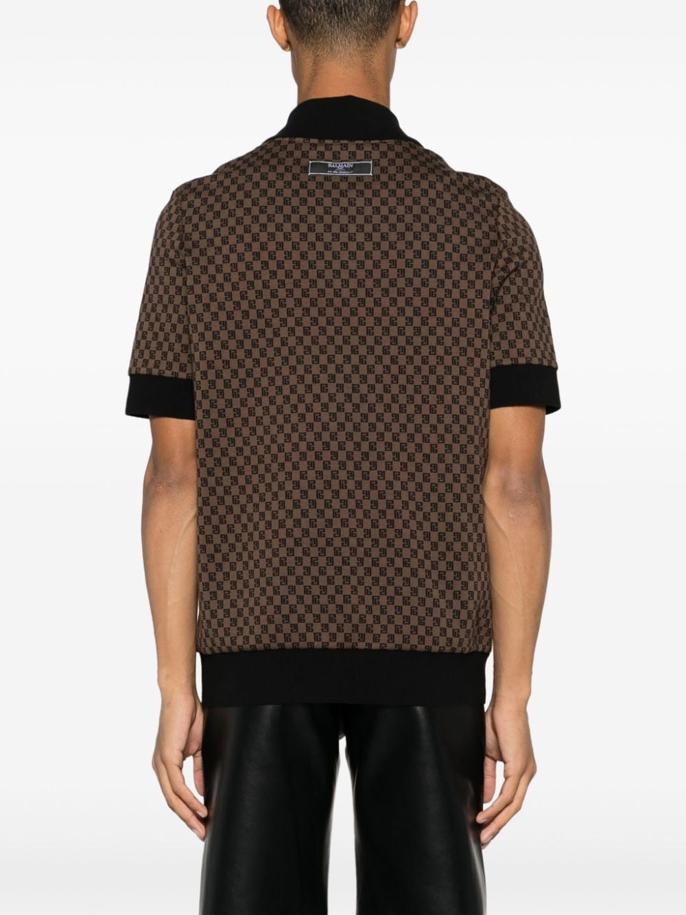 Mini Monogram-jacquard polo shirt - 4