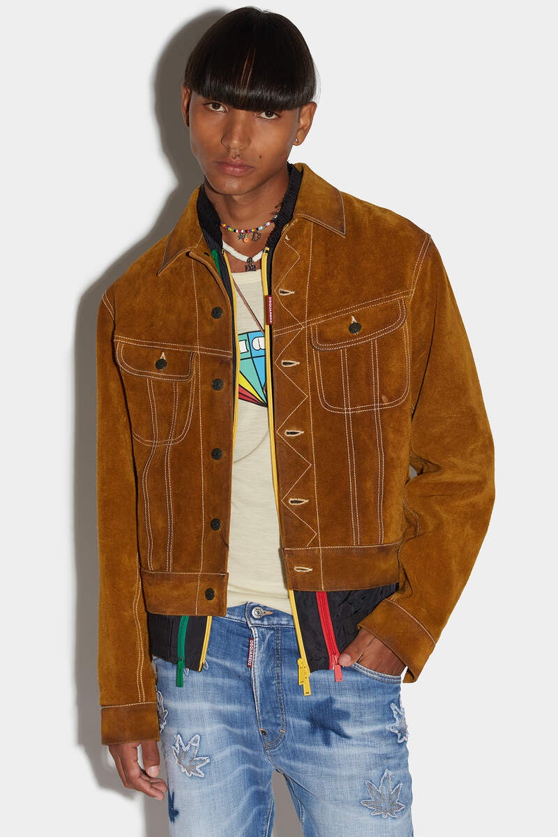LEATHER L.A. JEAN JACKET - 1