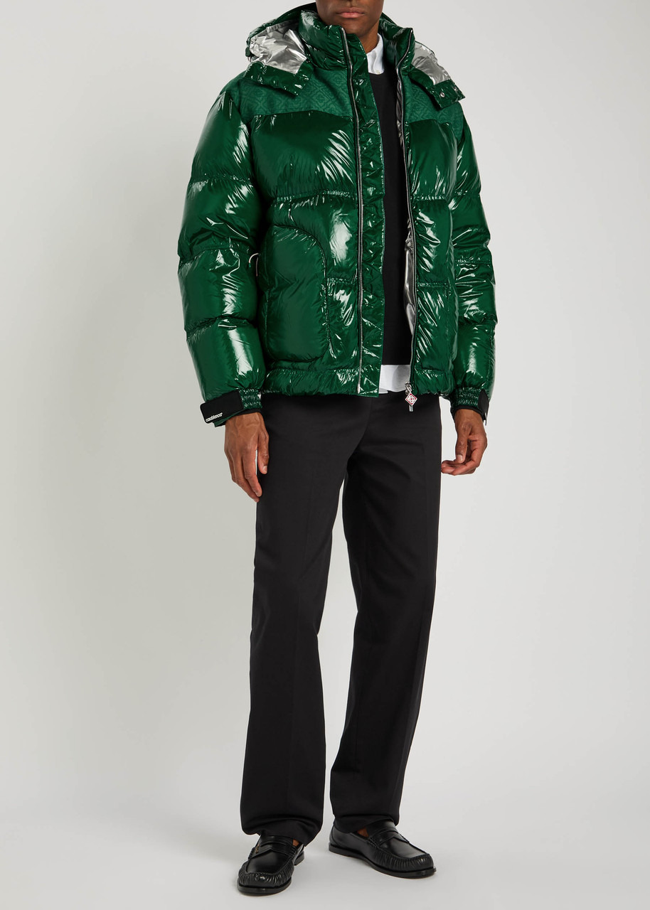 Casablanca Hooded Quilted Glossed Nylon Jacket - 4