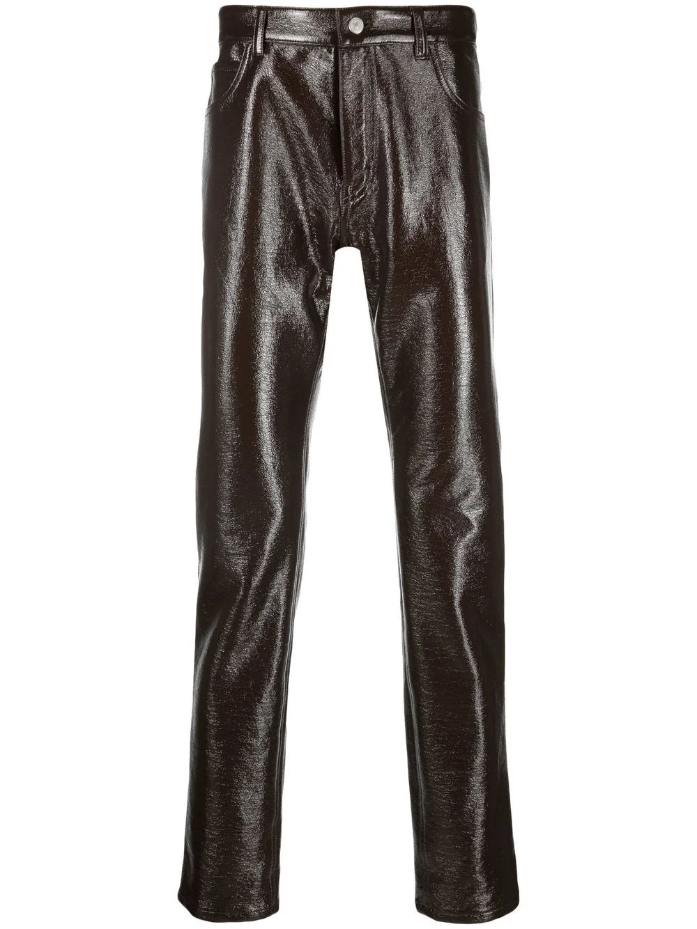 high-shine tapered trousers - 1