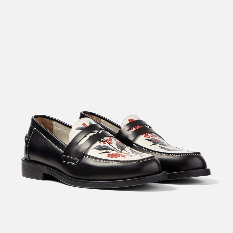 Wilde Hand-Painted Berry Penny Loafer - Men's 3