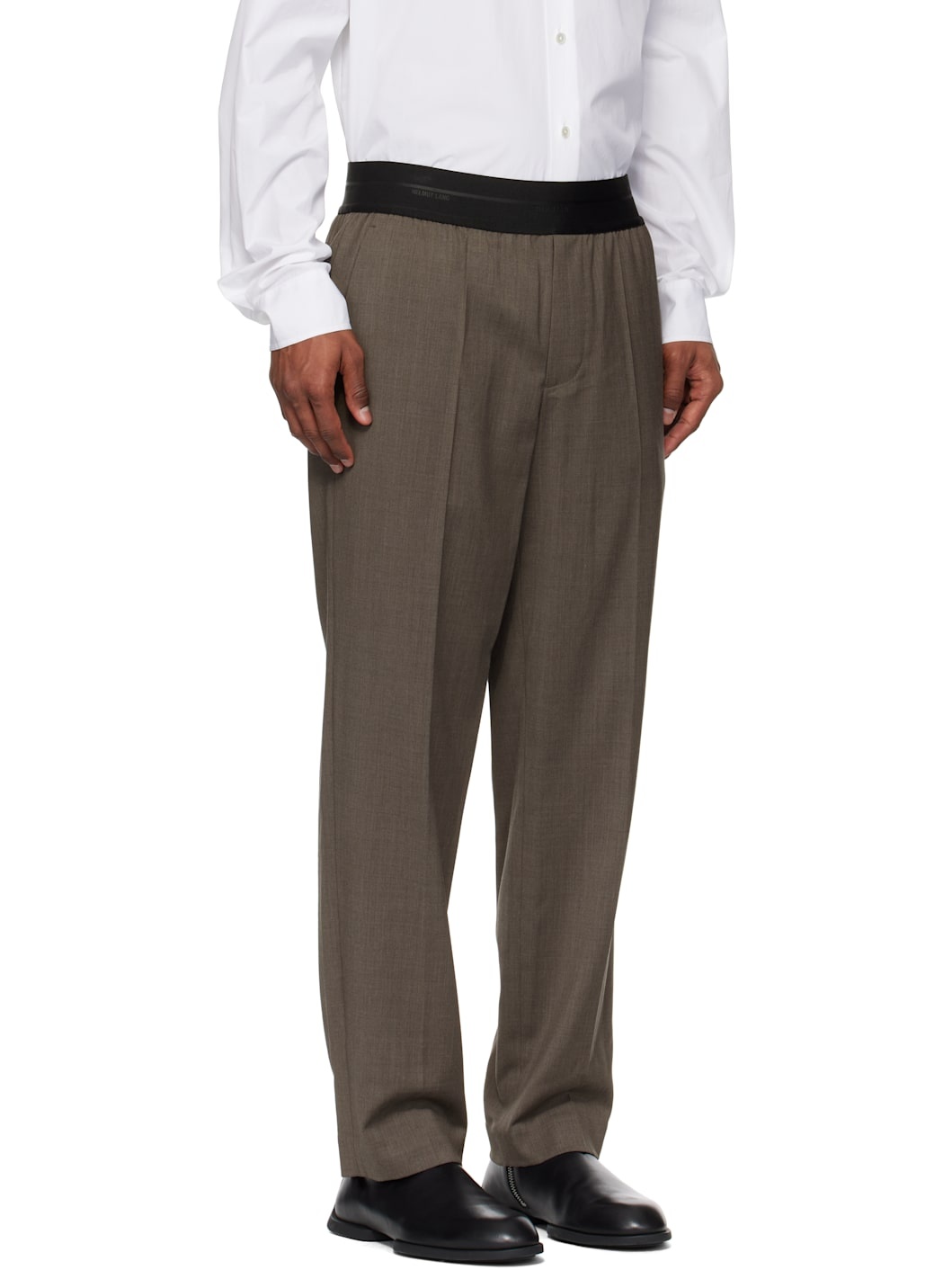 Brown Tapered Pull-On Trousers - 2