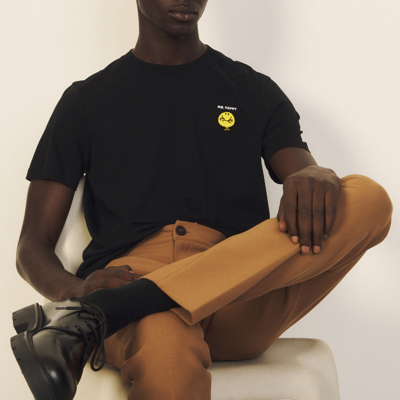 Sandro Cotton T-shirt with patch outlook