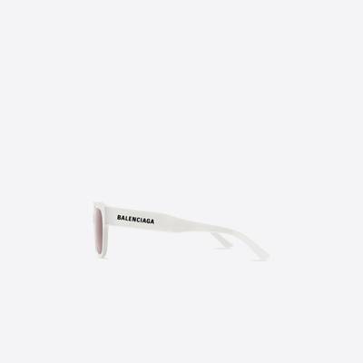 BALENCIAGA Women's Flat-d Frame Sunglasses in White outlook