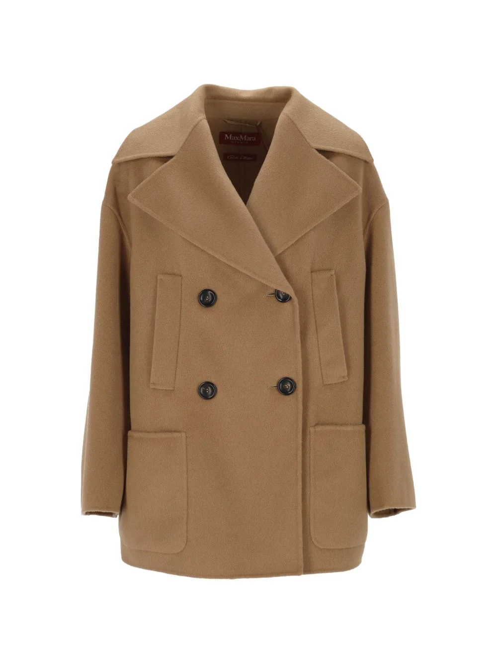double-breasted peacoat - 1