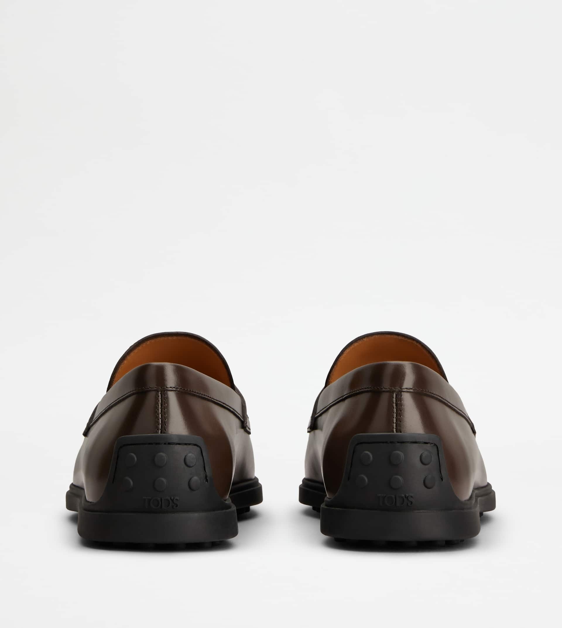 LOAFERS IN LEATHER - BROWN - 3