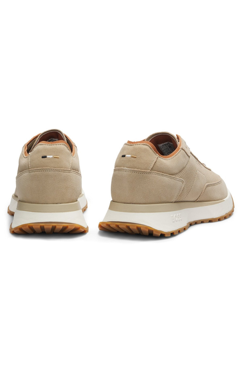 BOSS SUEDE SNEAKERS WITH PERFORATIONS outlook
