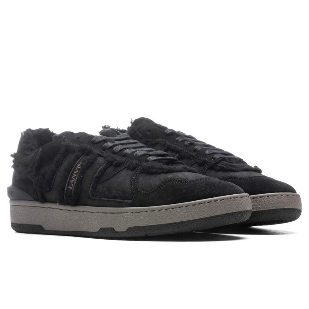 LANVIN CLAY LOW TOP SNEAKERS - ANTHRACITE/BLACK - 2