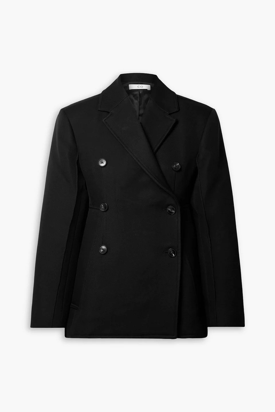 Double-breasted cotton-twill jacket - 1