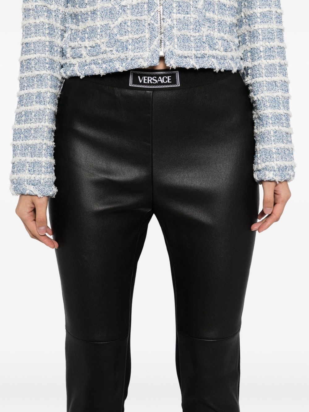 elasticated waistband leggings - 5