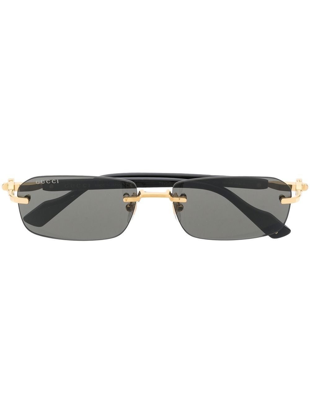 rimless rectangle-frame sunglasses - 1