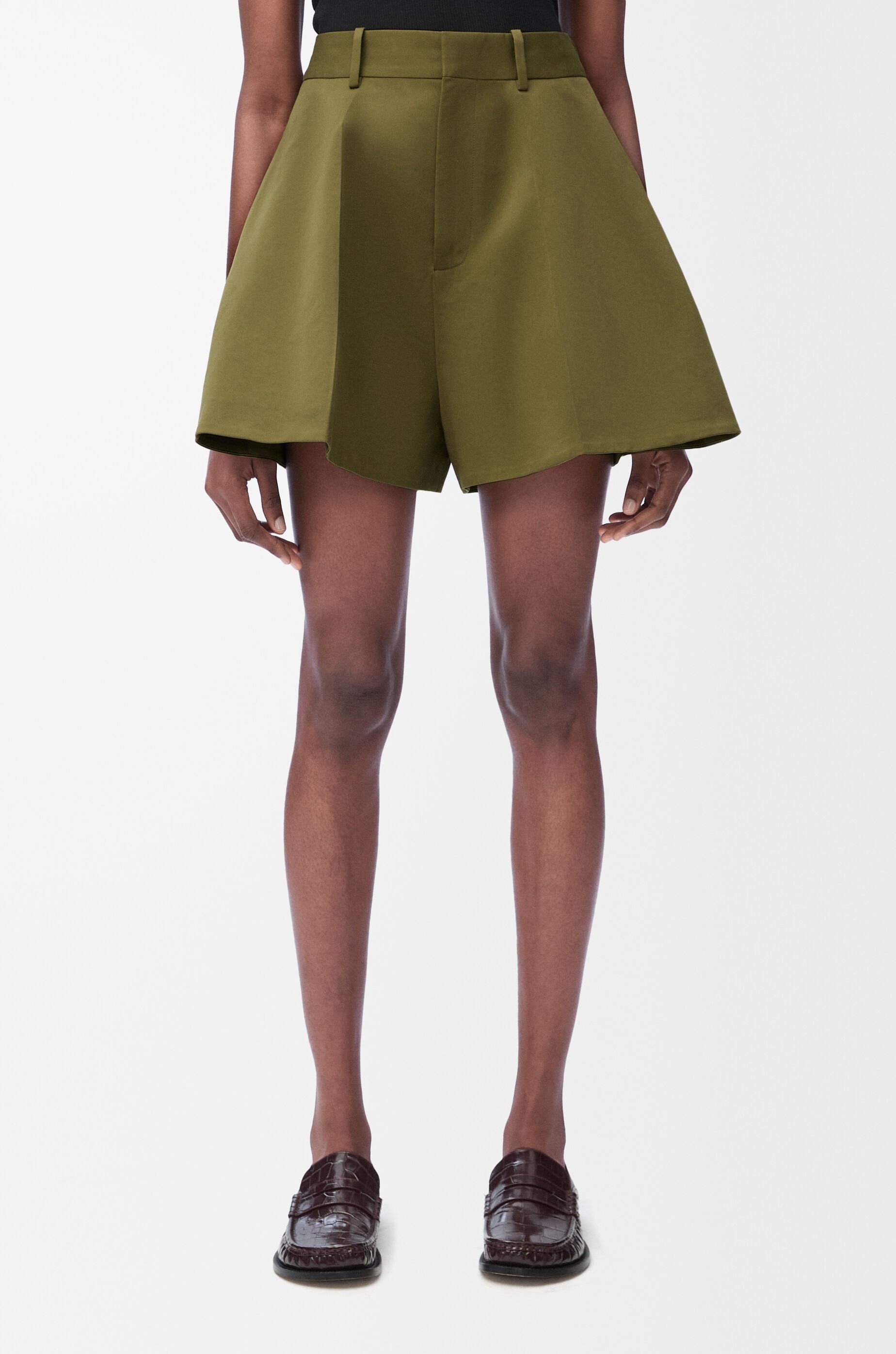 Trapeze shorts in cotton and silk - 3