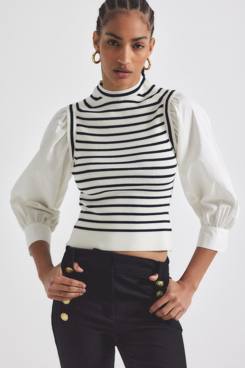 TIRZA MIXED MEDIA SWEATER 1