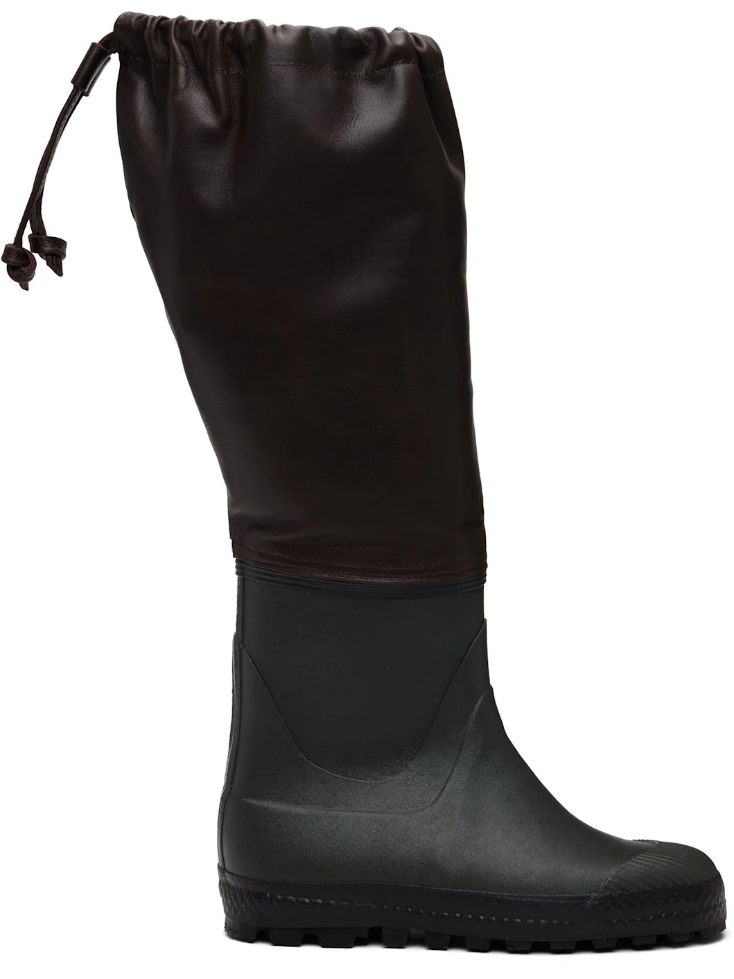 SSENSE Exclusive Brown Farmer Rain Tall Boots - 1