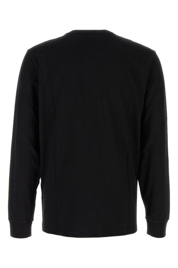 Black cotton L/S Pocket T-shirt - 2