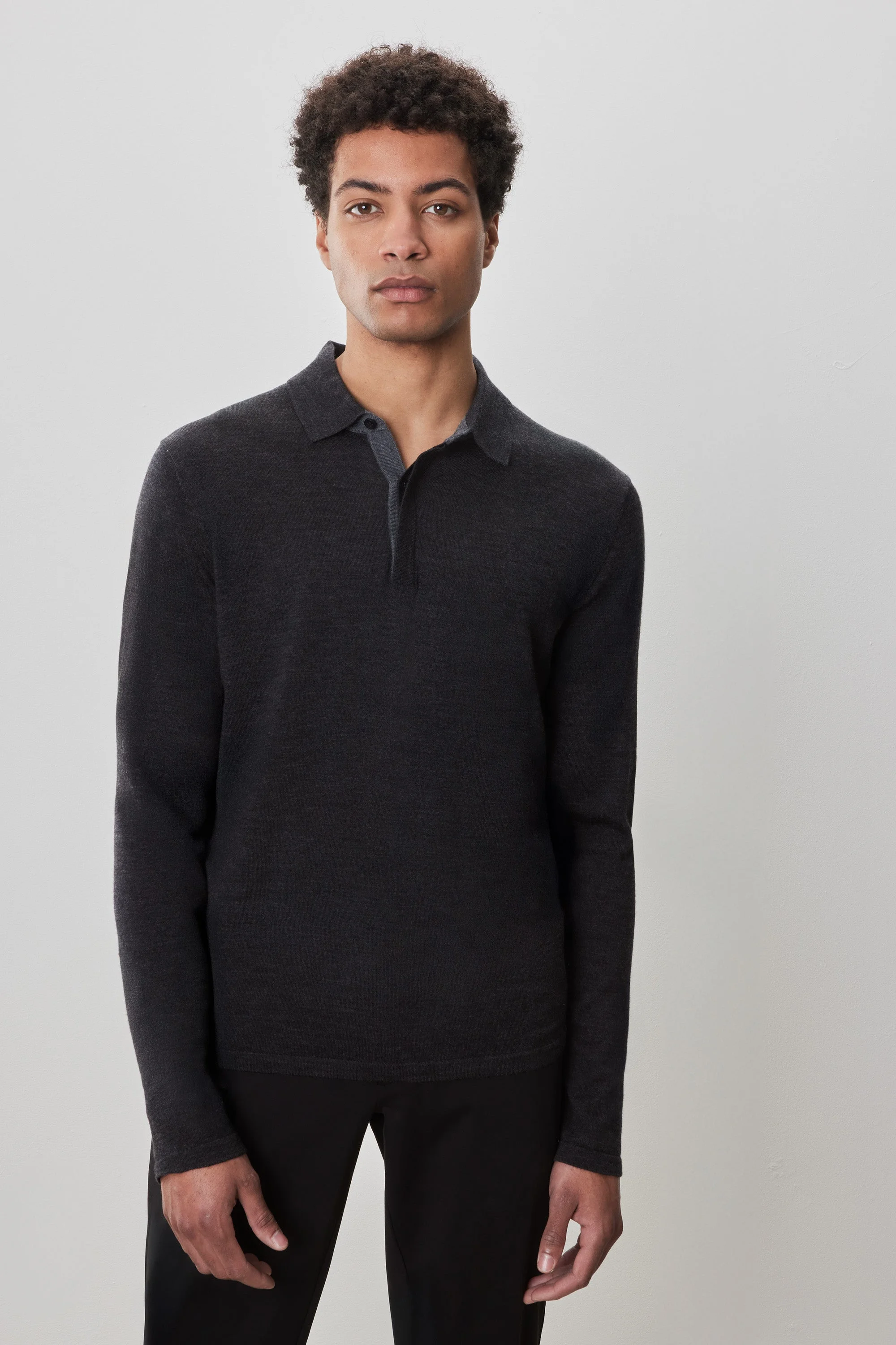 Thomas Long Sleeve Sweater Polo - 1