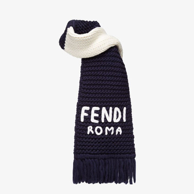 FENDI Blue wool scarf outlook