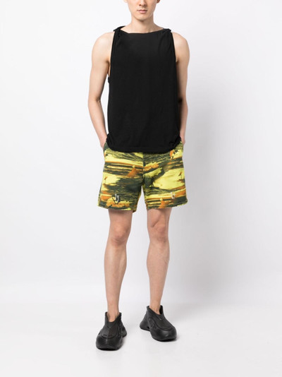 ERL graphic-print cotton shorts outlook