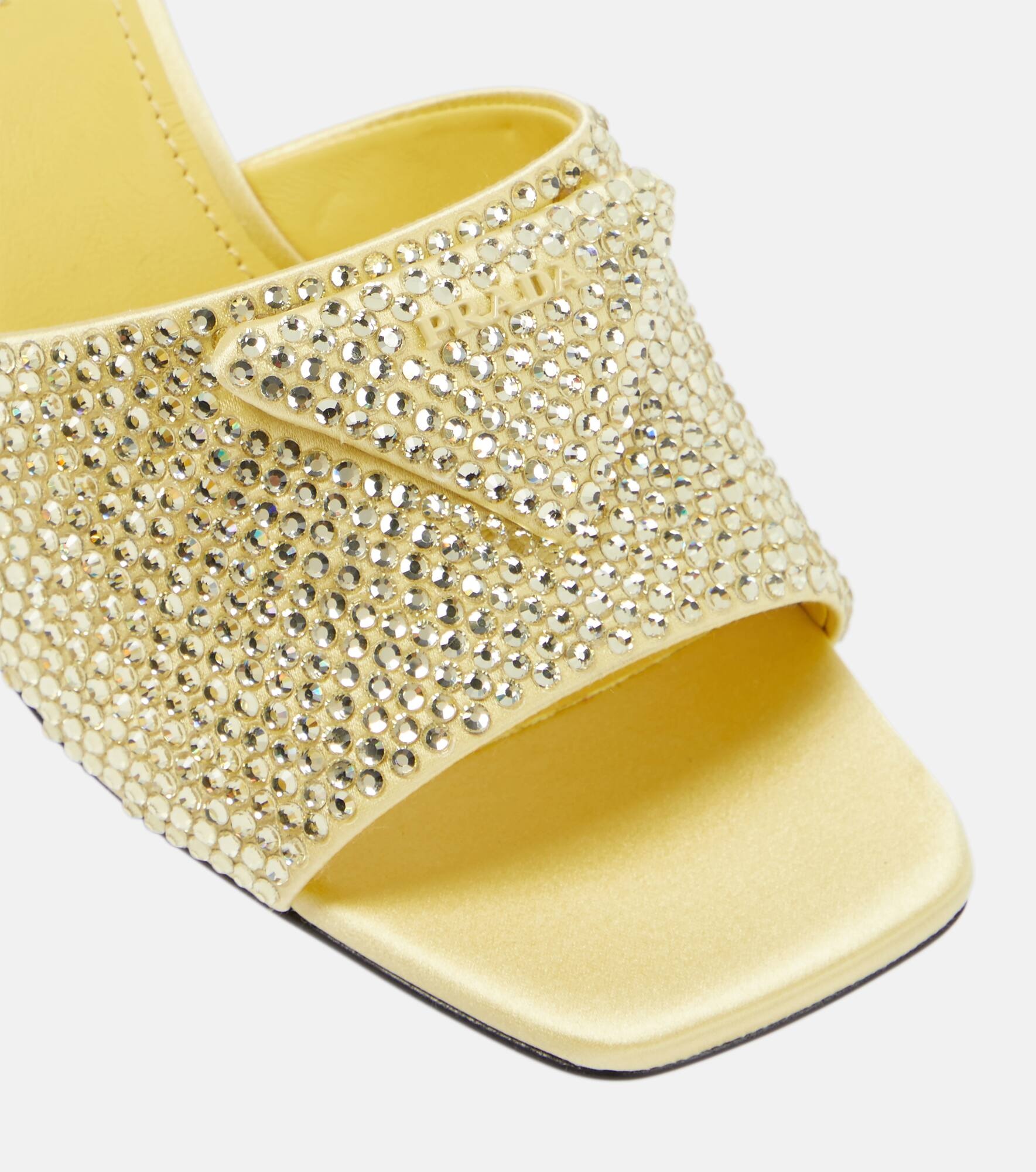 Crystal-embellished satin mules - 6