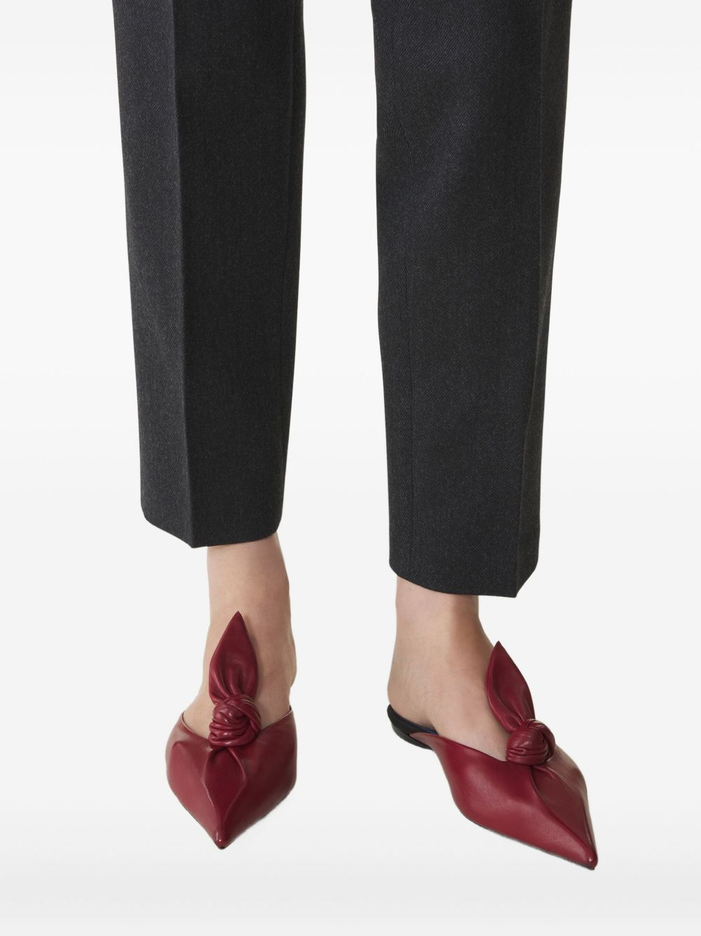 knotted pointed-toe mules - 4