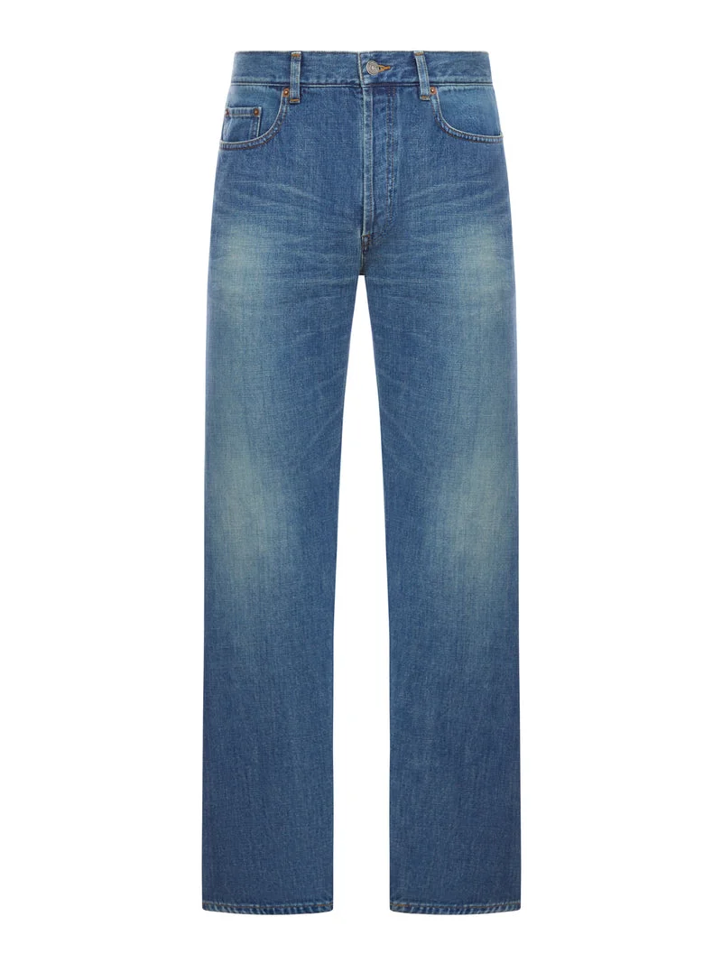Saint Laurent Men Mick Long Denim Jeans - 1