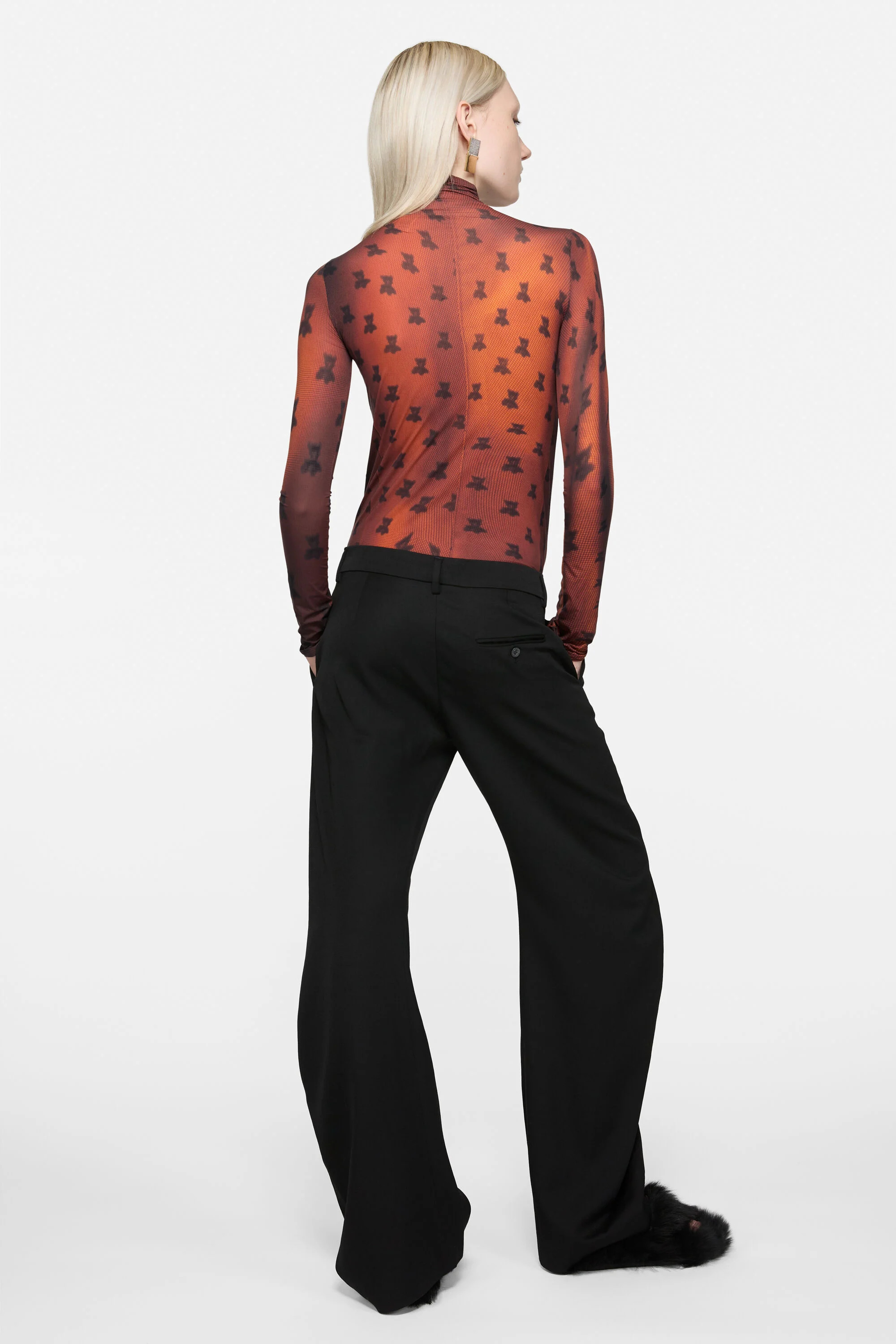 Tailored wool trousers - Black - 3
