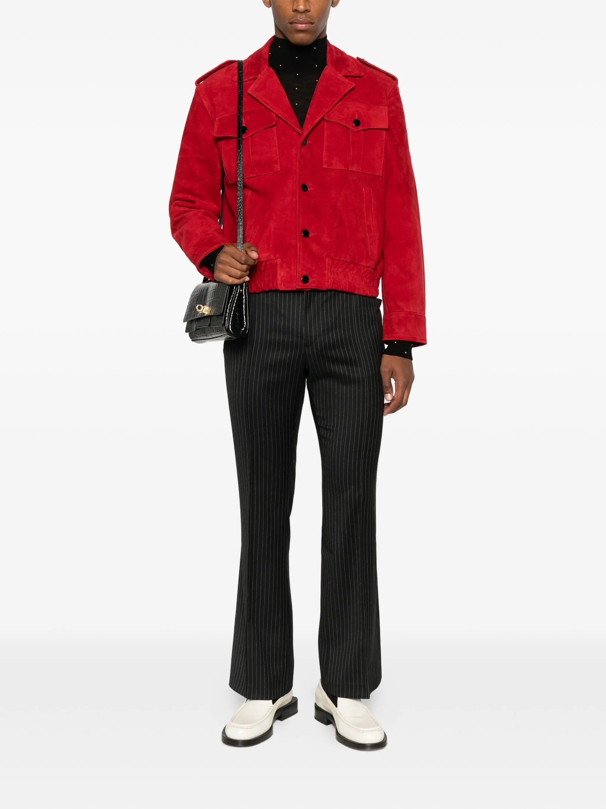 Ernest W. Baker Flap-pocket Suede Jacket - 4
