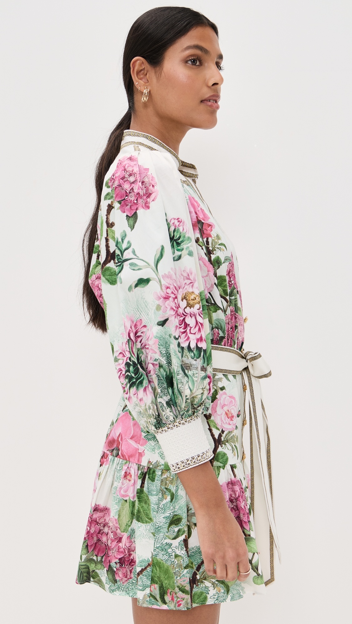 Cora Voluminous Tiered Mini Shirt Dress - 3