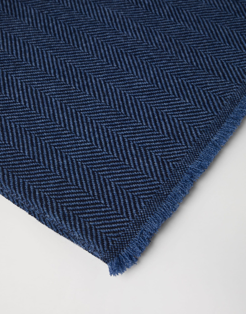 Brunello Cucinelli Cashmere chevron scarf outlook
