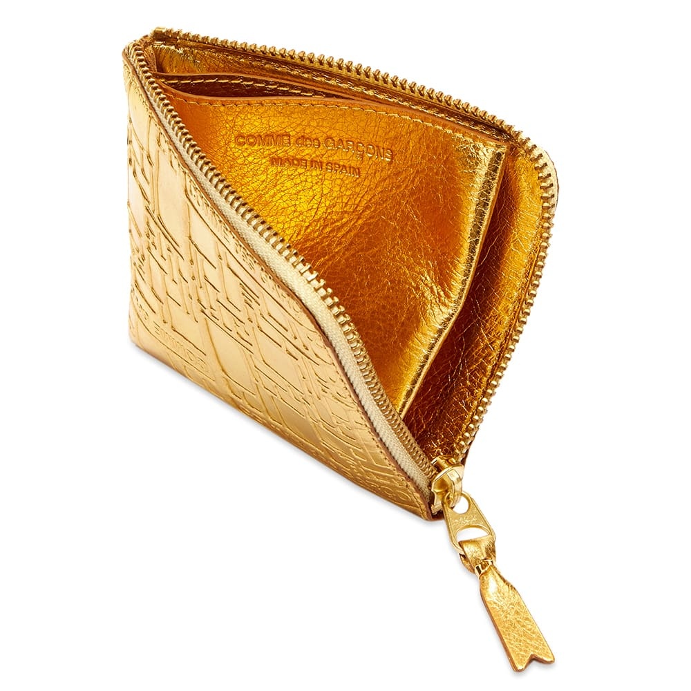 CDG Wallet Embossed Logo Gold SA3100EG