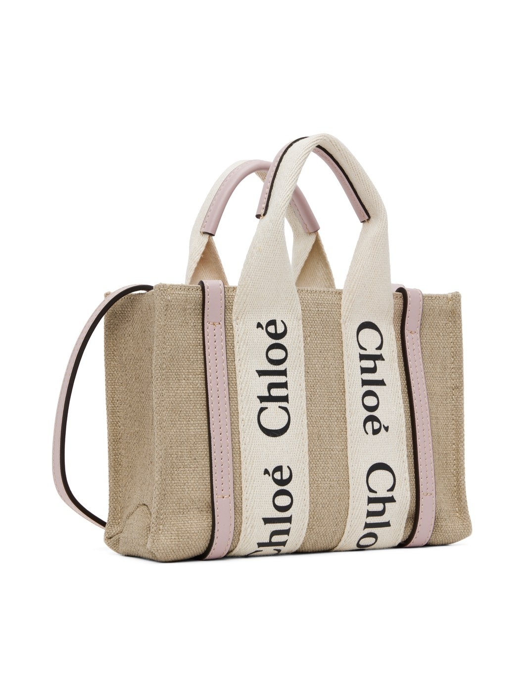 Beige Mini Woody Tote - 3