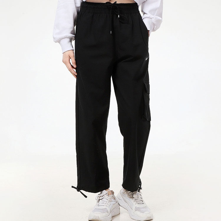 (WMNS) Nike Solid Color Pocket Loose Sports Pants/Trousers/Joggers Autumn Black CZ9331-010 - 3