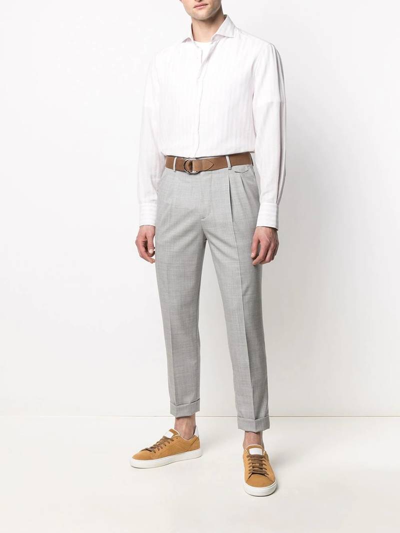 Brunello Cucinelli striped cotton shirt outlook