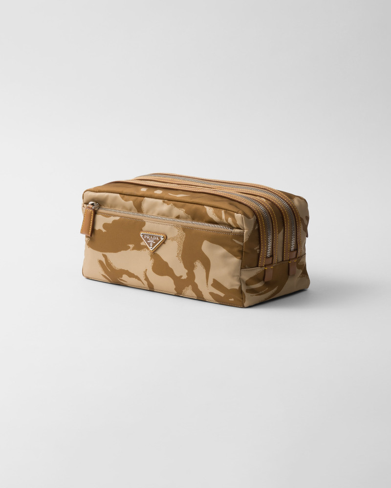 Prada Printed Re-Nylon and leather pouch outlook