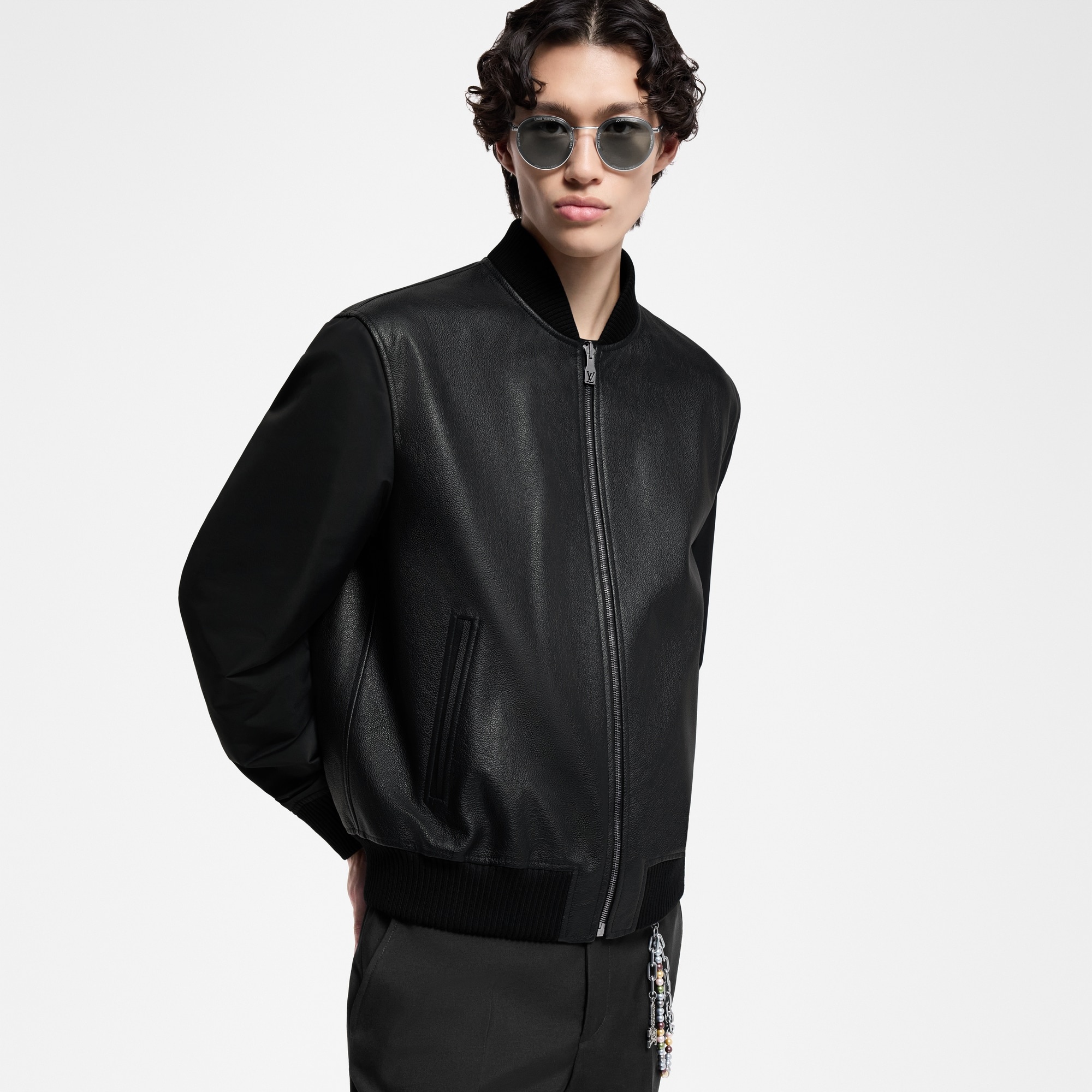 Reversible Leather Nylon Jacket - 4