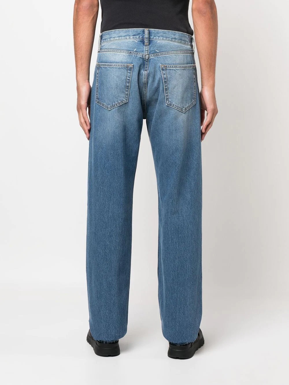four-stitch straight-leg jeans - 5
