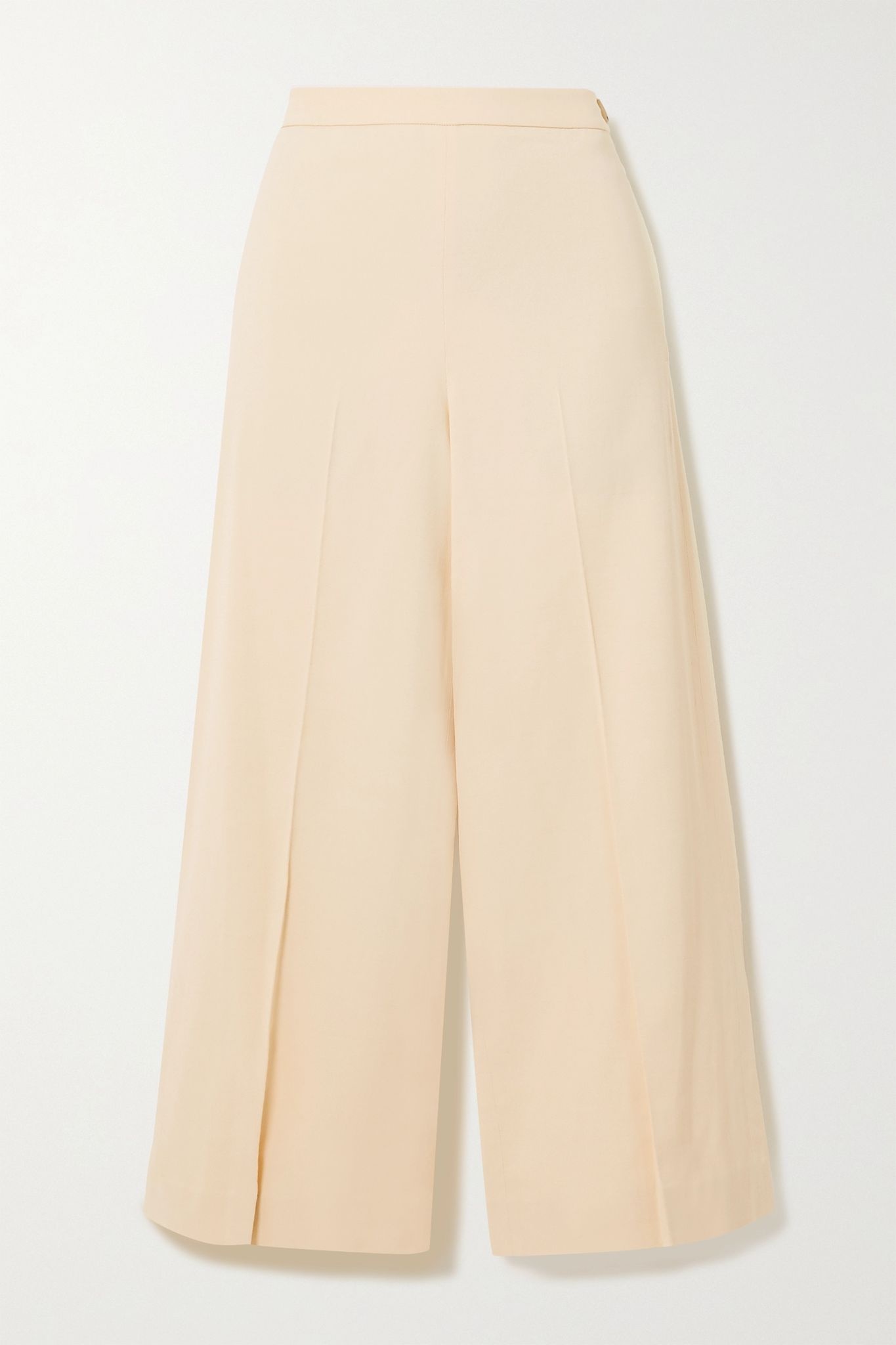 Cropped stretch-gabardine wide-leg pants - 1