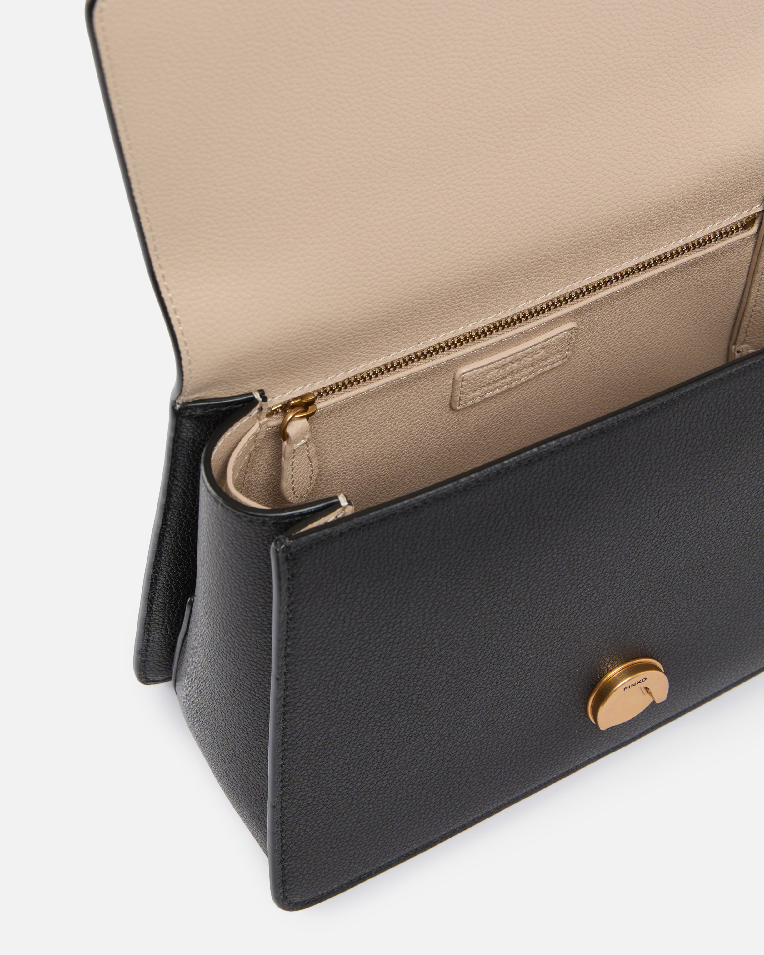 MEDIUM LOVE BAG TOP HANDLE LIGHT HANDBAG IN GRAINED LEATHER - 4