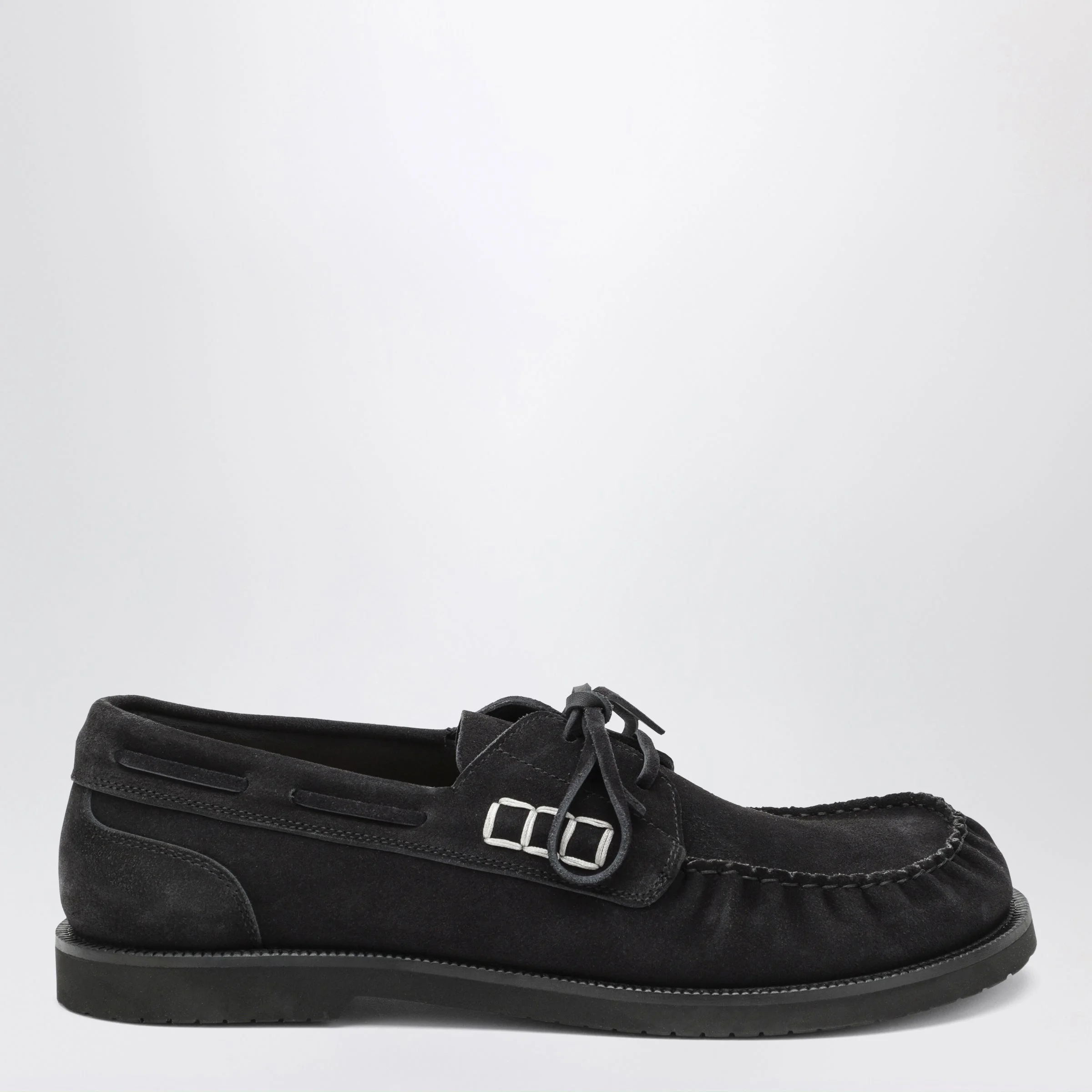 Midnight blue suede loafers - 1