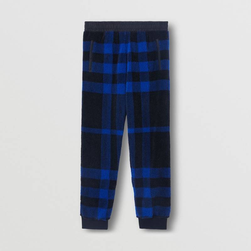 Exploded Check Fleece Jogging Pants 1