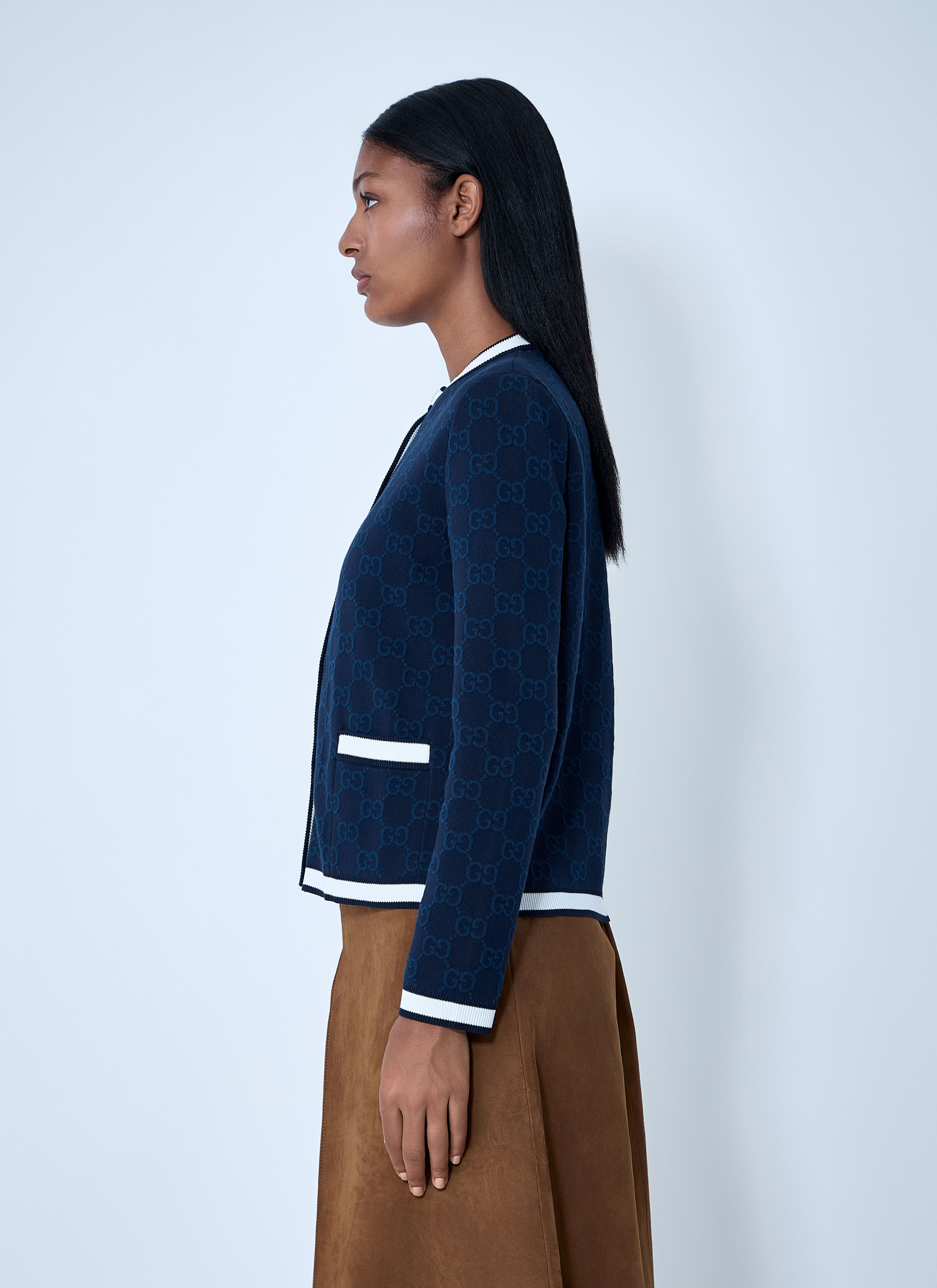 GG Fine Cotton Cardigan - 3