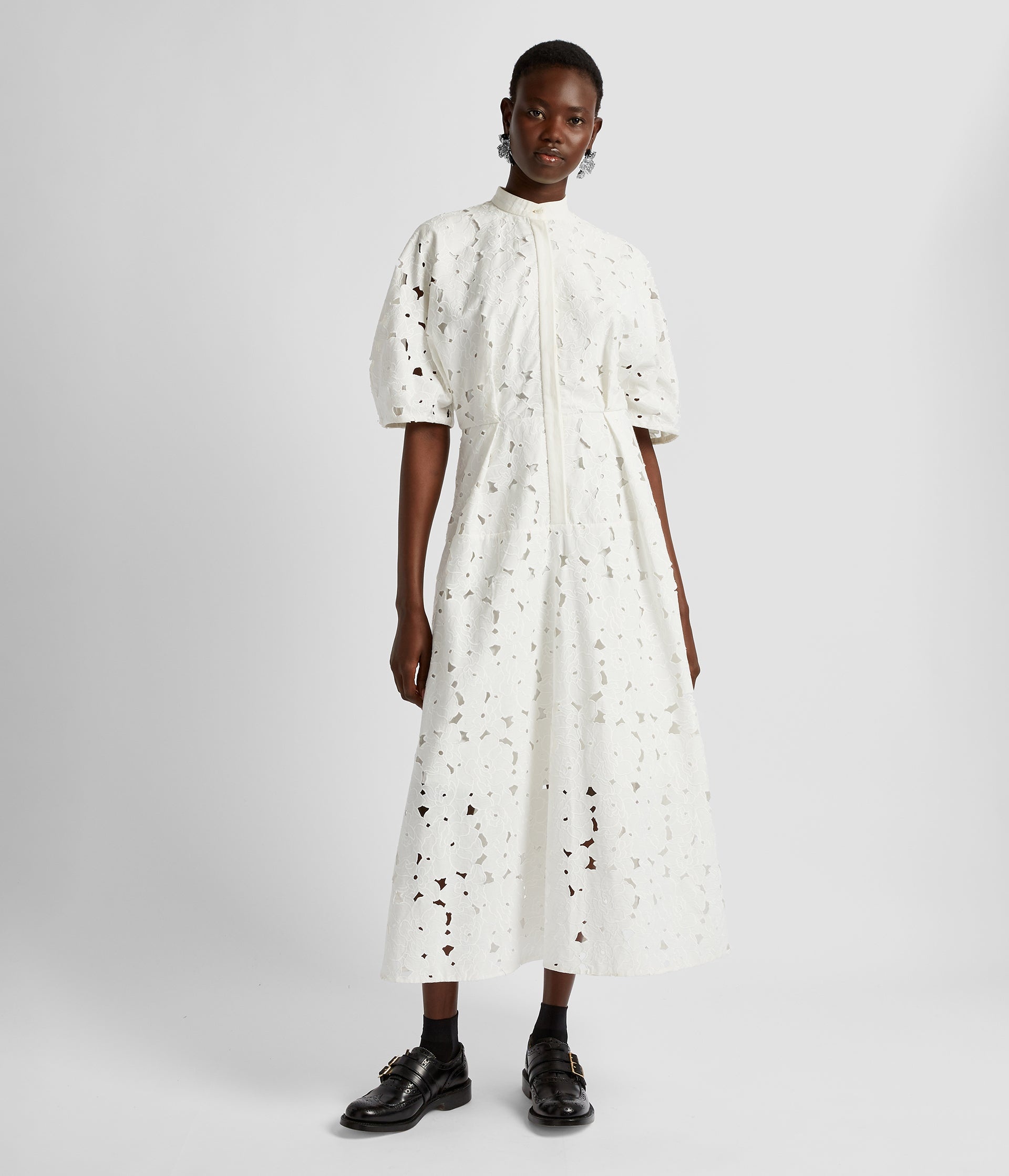 SHORT SLEEVE MIDI SHIRT DRESS - 3