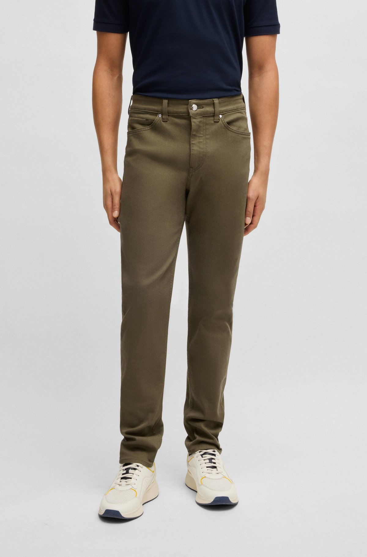 PORSCHE X BOSS TAPERED-FIT JEANS IN PERFORMANCE-STRETCH DENIM - 2