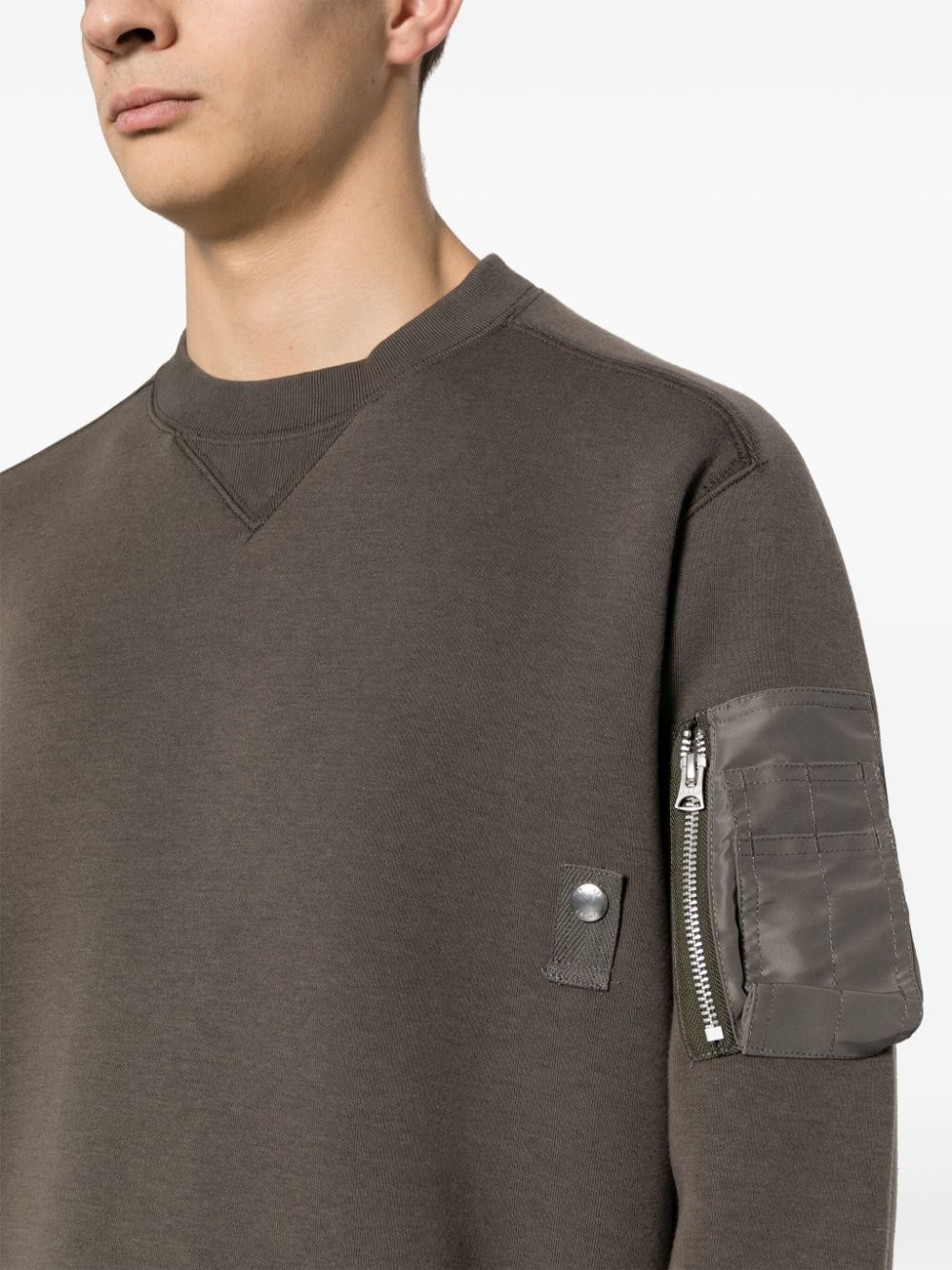 layered jersey sweatshirt - 5