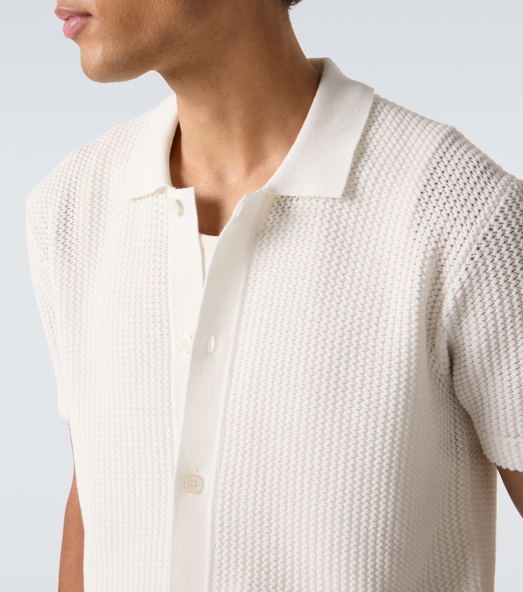 Tiernan crochet cotton polo shirt - 6