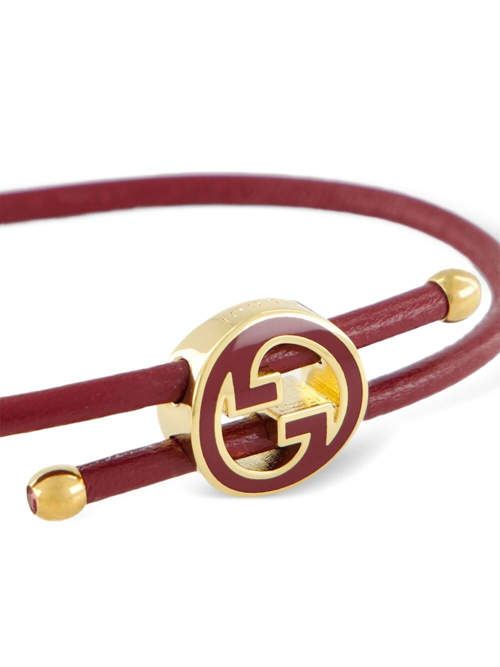leather logo bracelet - 3