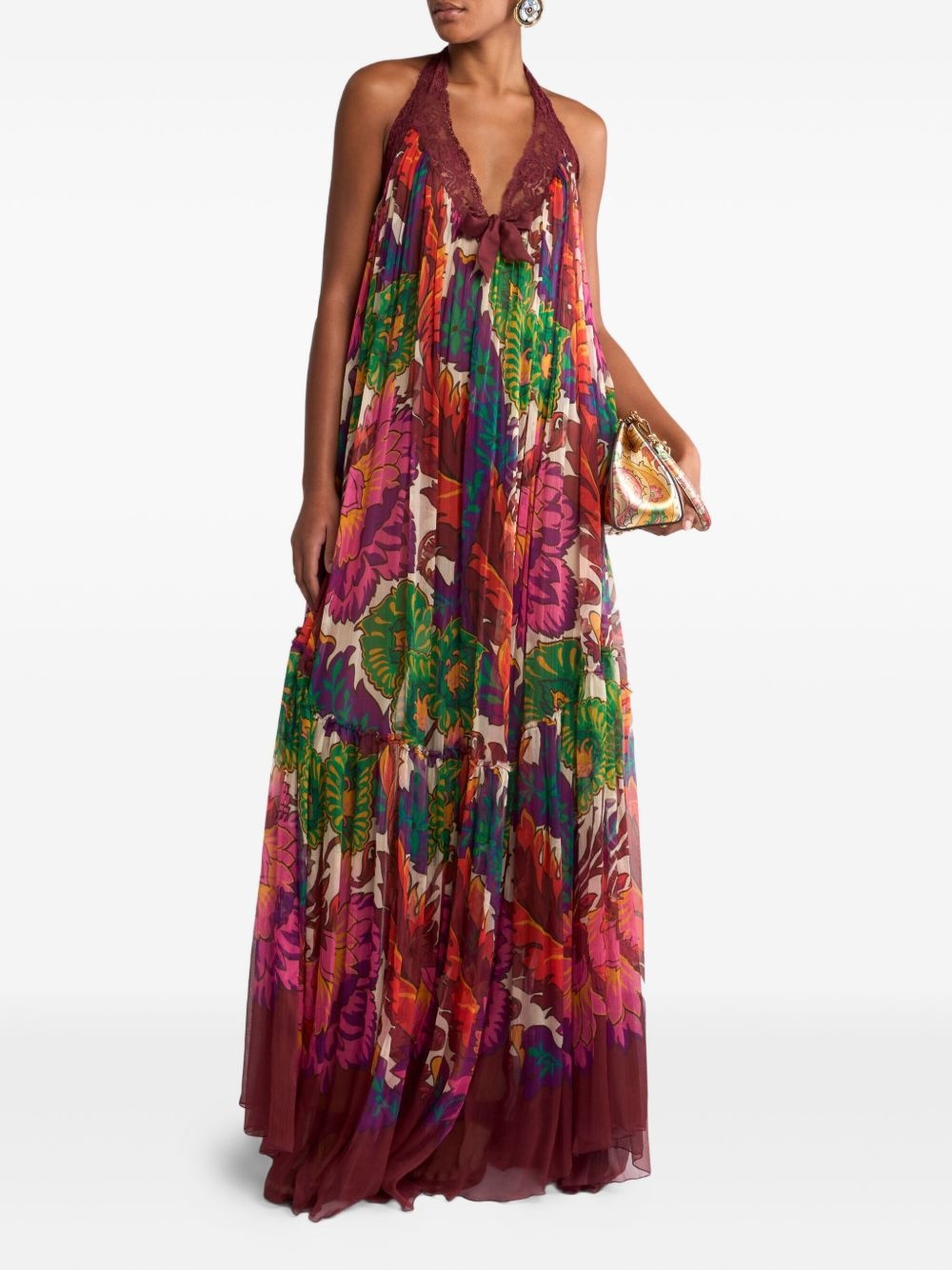 lace-trim dress - 2
