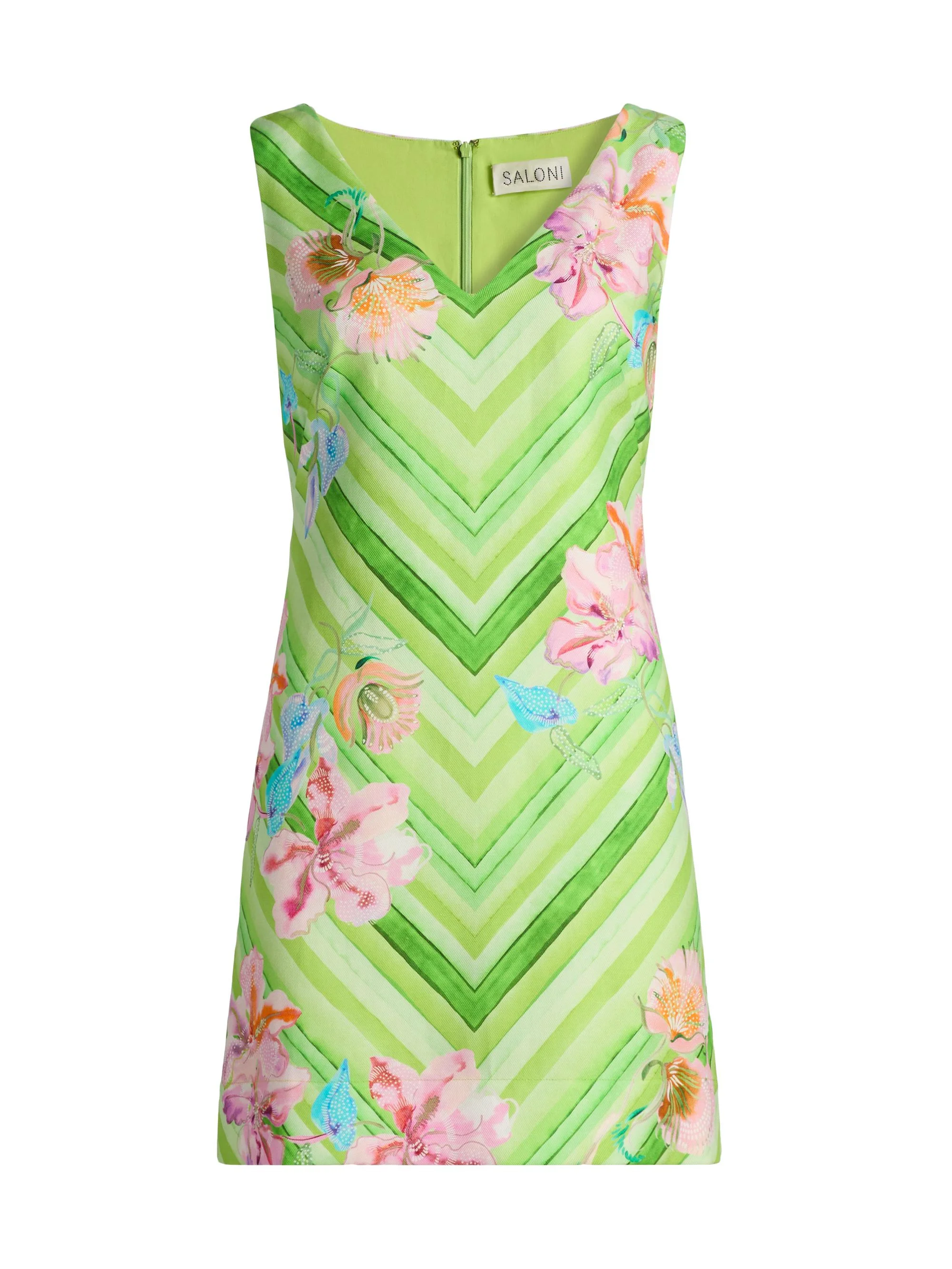 Women's Alba-C Printed A-Line Minidress - Lilia Ornamental Placement - 1