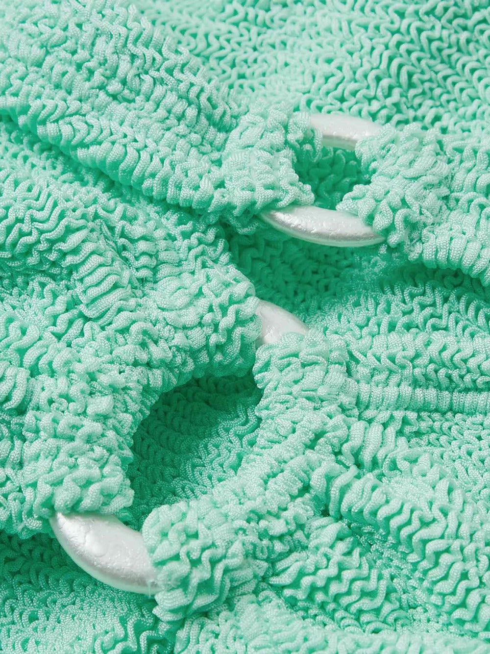 Misty Pearl Circle Bikini, Metallic Mint - 4